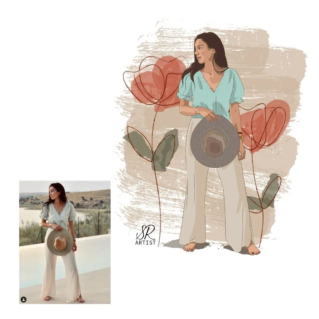 Ilustración de moda a partir de una foto de referencia