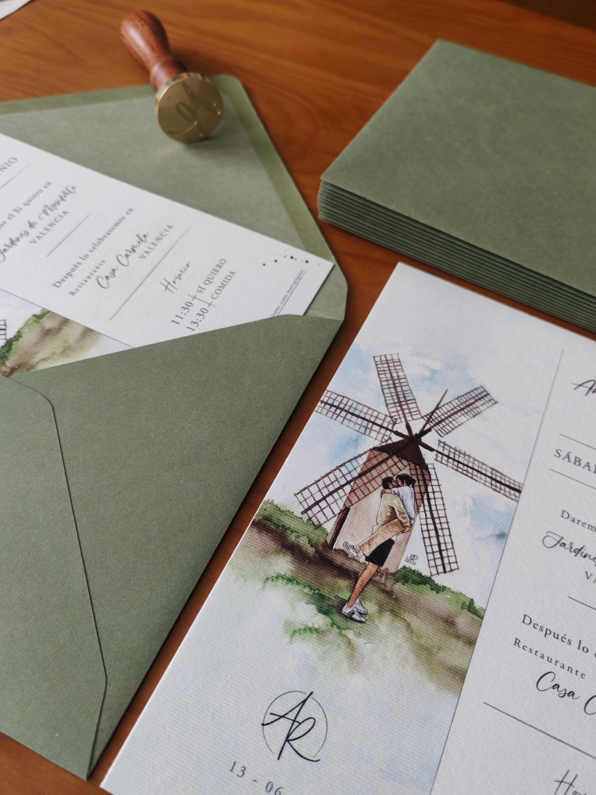 Invitación de boda en acuarela